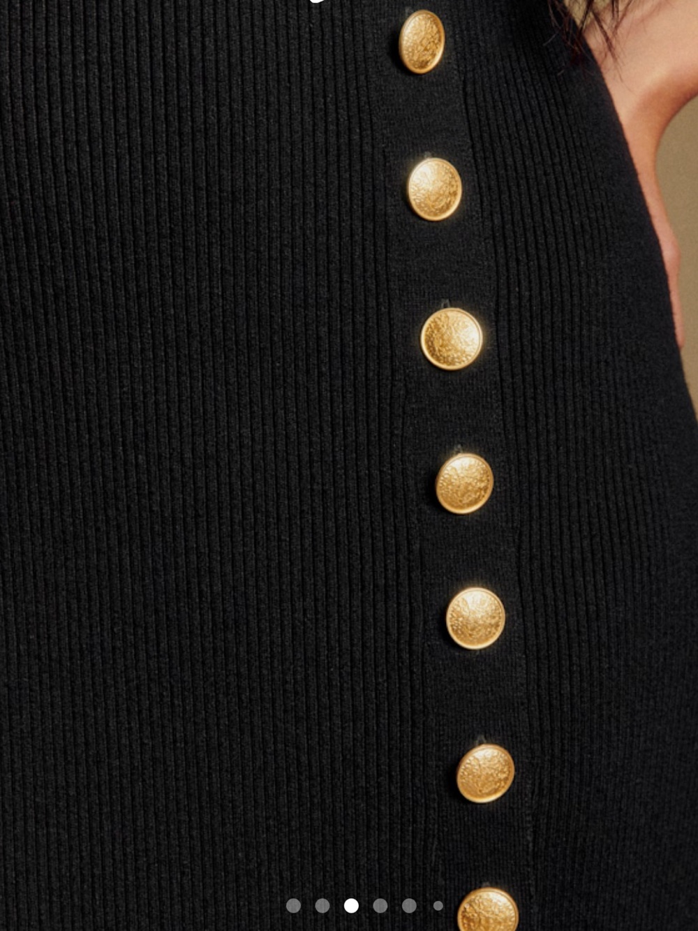 Sezane Harper Dress | Black Merino Wool Sweater Dress - Picture 3 of 5